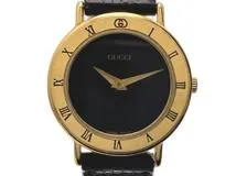 GUCCI グッチ 腕時計 レディース 3000.2L ゴールドプレート/革