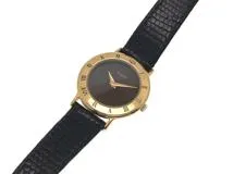 GUCCI グッチ 3000.2.L クォーツ 腕時計 ブラック ゴールド GUCCI グッチ 腕時計 レディース 3000.2L ゴールドプレート/革
