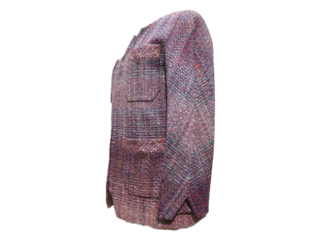 【CHANEL】ジャケット コットン 上品 おしゃれ きれいめ $8.5K CHANEL 06A Purple Black Multicolor Tweed Jacket Coat