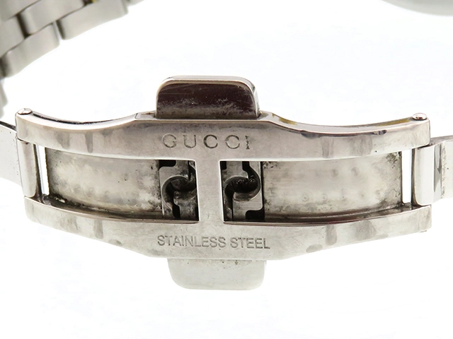 GUCCI　グッチ　Gクラス　5500XL　ステンレススチール/GP　ホワイト文字盤　クオーツ　メンズ時計　2148103926914【207】