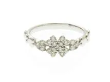JEWELRY 　ノンブランドジュエリー　K18ホワイトゴールド　ダイヤモンド0.28ct　11号　約3.3g【430】2147200536958