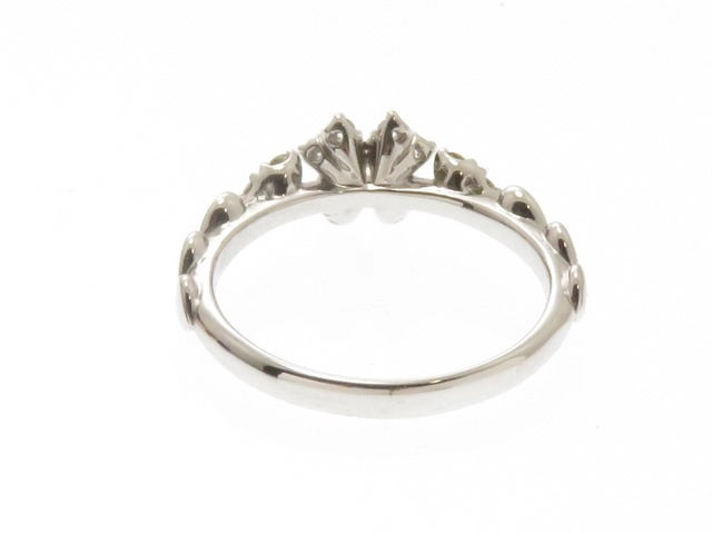 JEWELRY 　ノンブランドジュエリー　K18ホワイトゴールド　ダイヤモンド0.28ct　11号　約3.3g【430】2147200536958