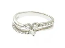 JEWELRY　ノンブランドジュエリー　K18ホワイトゴールド　ダイヤモンド0.50ct　12号　約4.7g【430】2144000162448