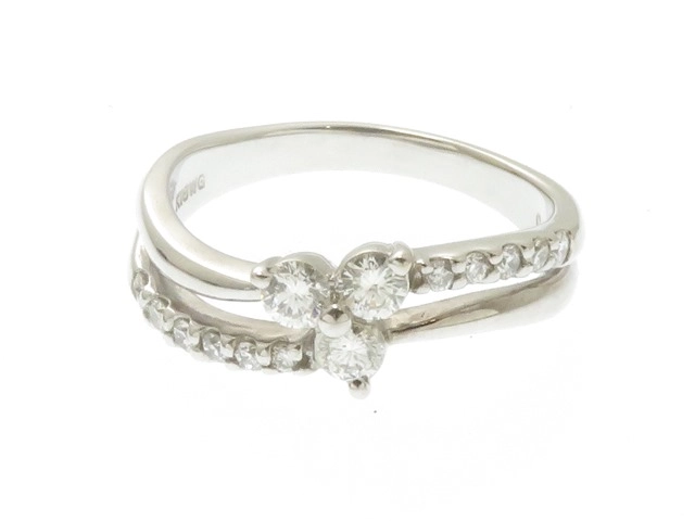 JEWELRY　ノンブランドジュエリー　K18ホワイトゴールド　ダイヤモンド0.50ct　12号　約4.7g【430】2144000162448