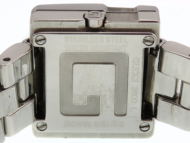 GUCCI　グッチ　3600L　Gウォッチ　ステンレススチール　オレンジ文字盤　クオーツ　レディース時計　2148103914898【207】