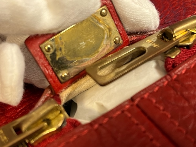 HERMES エルメス ボストンバッグ ヴィクトリア43 ルージュヴィフ／GP