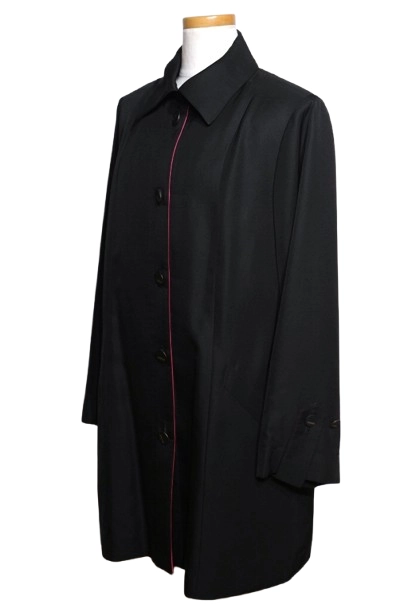 LEONARD レオナール 衣類 コート レディース11（約Lサイズ） ブラック キュプラ ポリエステル シルク （2143200595131）【200】