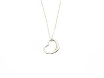 TIFFANY&CO　ティファニー 　オープンハートネックレス　シルバー　約2.4g【430】2141300446674