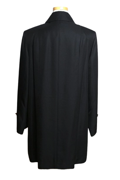 LEONARD レオナール 衣類 コート レディース11（約Lサイズ） ブラック キュプラ ポリエステル シルク （2143200595131）【200】