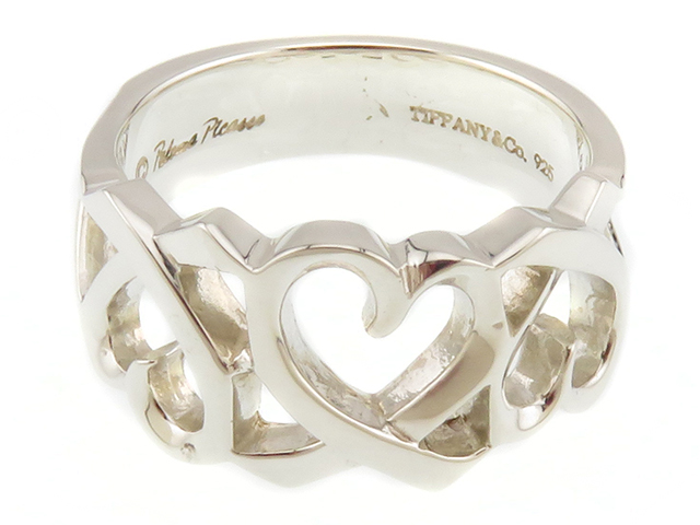 ティファニー 指輪 トリプルラヴィングハート シルバー925 リング 約15号 ティファニー 指輪 トリプルラヴィングハート シルバー925