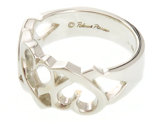 Tiffany ティファニー トリプルラヴィングハートリング シルバー 約4.2g 8.5号 2148103914652【207】