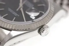 T番1998年並行品 ROLEX ロレックス 腕時計 デイトジャスト36 16234 トリチウム ブラックバー文字盤 K18ホワイトゴールド/ステンレス ジュビリー 自動巻き【472】SJ