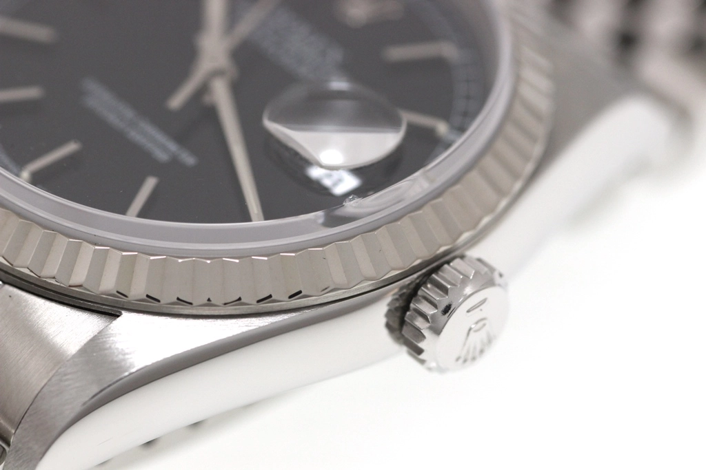 T番1998年並行品 ROLEX ロレックス 腕時計 デイトジャスト36 16234 トリチウム ブラックバー文字盤 K18ホワイトゴールド/ステンレス ジュビリー 自動巻き【472】SJ