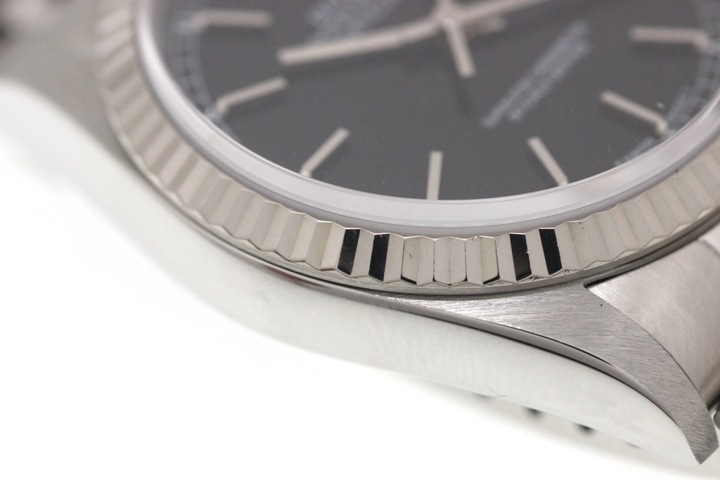 T番1998年並行品 ROLEX ロレックス 腕時計 デイトジャスト36 16234 トリチウム ブラックバー文字盤 K18ホワイトゴールド/ステンレス ジュビリー 自動巻き【472】SJ