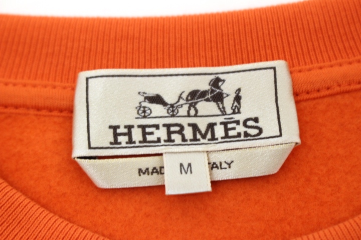 HERMES エルメス スウェット オレンジ L 4103523L0146 エルメス(HERMES)エルメス スウェット スウェット 衣料品