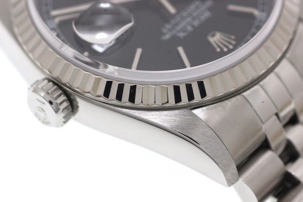 T番1998年並行品 ROLEX ロレックス 腕時計 デイトジャスト36 16234 トリチウム ブラックバー文字盤 K18ホワイトゴールド/ステンレス ジュビリー 自動巻き【472】SJ