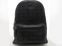 MCM　エムシーエム　バッグ　ヴィセトス　スターク　サイドスタッズ　MMK65VE38BK001　バックパック　ブラック　PVC　2148103669972　【437】