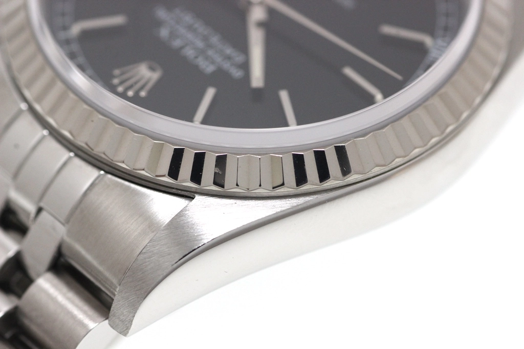 T番1998年並行品 ROLEX ロレックス 腕時計 デイトジャスト36 16234 トリチウム ブラックバー文字盤 K18ホワイトゴールド/ステンレス ジュビリー 自動巻き【472】SJ