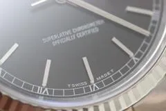 T番1998年並行品 ROLEX ロレックス 腕時計 デイトジャスト36 16234 トリチウム ブラックバー文字盤 K18ホワイトゴールド/ステンレス ジュビリー 自動巻き【472】SJ