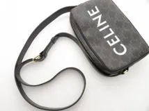 ＣELINE　セリーヌ　バッグ　トリオンフ　ミディアムメッセンジャーバッグ　194502CIM.38NO　ブラック　PVC/カーフ【430】2148103669484