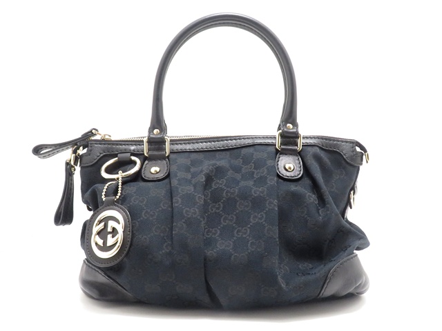 【送料込み】SALE!!Gucciグッチ♪756663 GUCCI グッチ スーキー GG 2WAYバッグ ブラック キャンバス