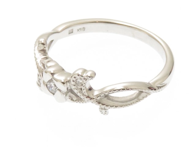 MIKIMOTO PERLITA　ミキモト ペルリータ　K18ホワイトゴールド　ダイヤモンド0.03ct　5号　約2.1g【430】2141100598061