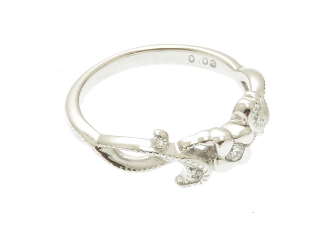 MIKIMOTO PERLITA　ミキモト ペルリータ　K18ホワイトゴールド　ダイヤモンド0.03ct　5号　約2.1g【430】2141100598061