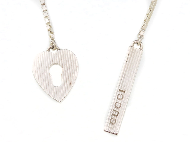 GUCCI　グッチ　ネックレス　ハートロックラリエットネックレス　約6.2g　2148103914355【432】