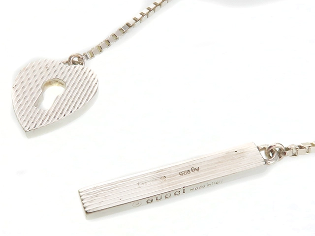 GUCCI　グッチ　ネックレス　ハートロックラリエットネックレス　約6.2g　2148103914355【432】