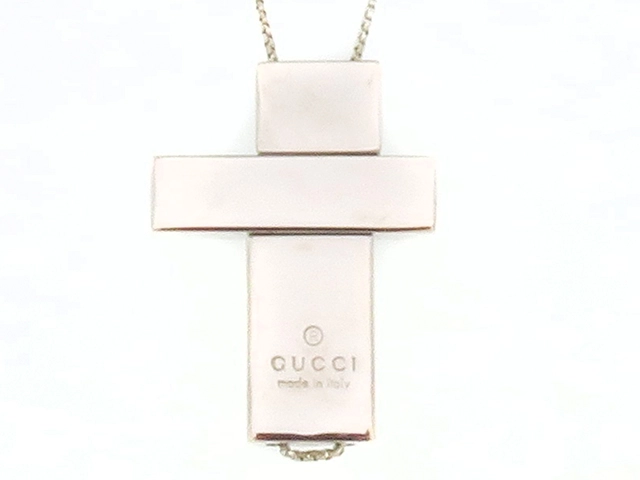 GUCCI　グッチ　ネックレス　セパレートクロスロングネックレス　シルバー　約17.3g　2148103914379【432】