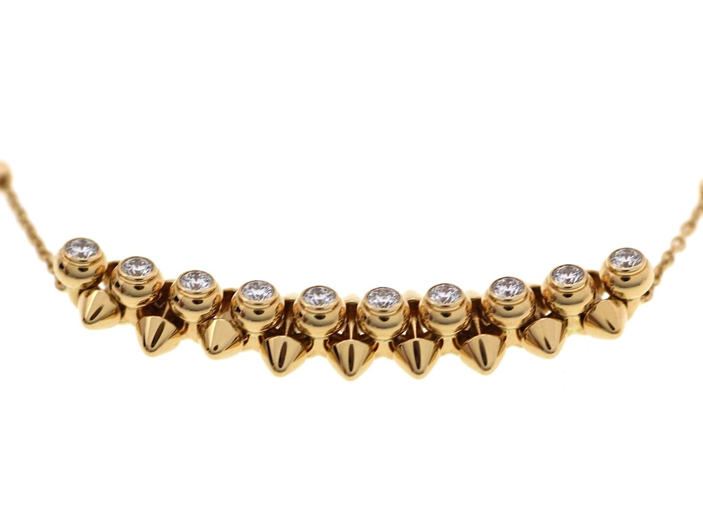 Cartier カルティエ クラッシュドゥ カルティエ ネックレス N7424312 K18ピンクゴールド 10Pダイヤモンド計0.29ct 2023年正規品【472】SJ