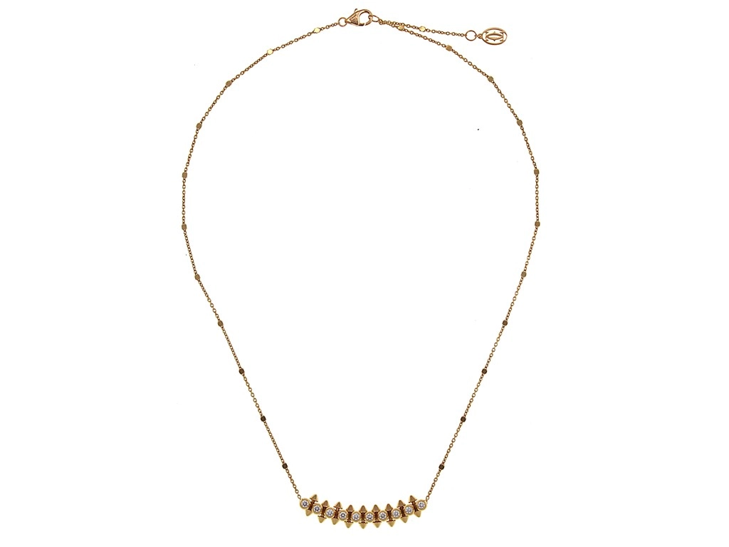 Cartier カルティエ クラッシュドゥ カルティエ ネックレス N7424312 K18ピンクゴールド 10Pダイヤモンド計0.29ct 2023年正規品【472】SJ