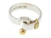 Tiffany ティファニー フック&アイリング イエローゴールド/シルバー