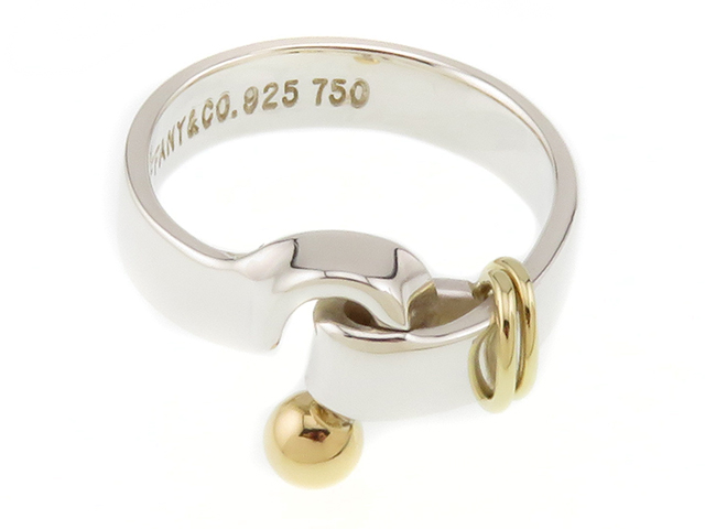 ☆ TIFFANY/ティファニー フック＆アイ リング ＊14号(ᵔᴥᵔ) Tiffany ティファニー フック&アイリング イエローゴールド