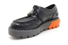 GUCCI グッチ 靴 シングルモンクローファー メンズ7ハーフ（約26.5cm） ブラッ/グレー/オレンジ 739868 2023AW