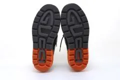 GUCCI グッチ 靴 シングルモンクローファー メンズ7ハーフ（約26.5cm） ブラッ/グレー/オレンジ 739868 2023AW