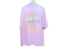 GUCCI グッチ ロゴプリント半袖Tシャツ メンズXS ピンク 784361