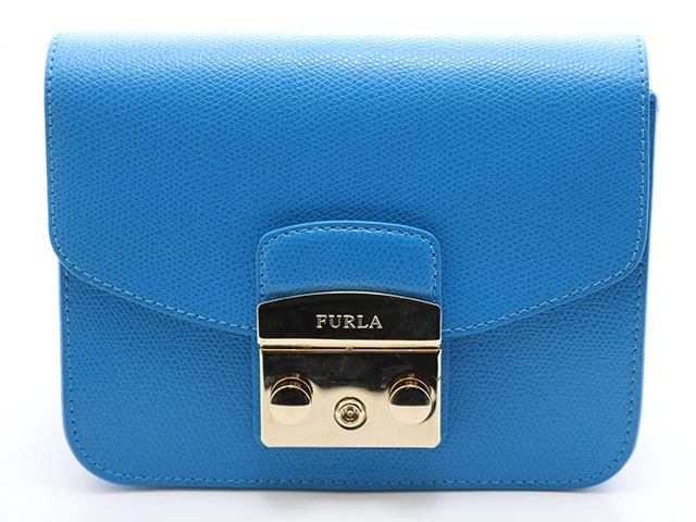 FURLA フルラ バッグ メトロポリス ショルダーバッグ ブルー レザー