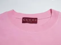 GUCCI ピンク Tシャツ フレンチブルドッグ GUCCI グッチ 半袖Tシャツ ミッキー ピンク系 XS メンズ