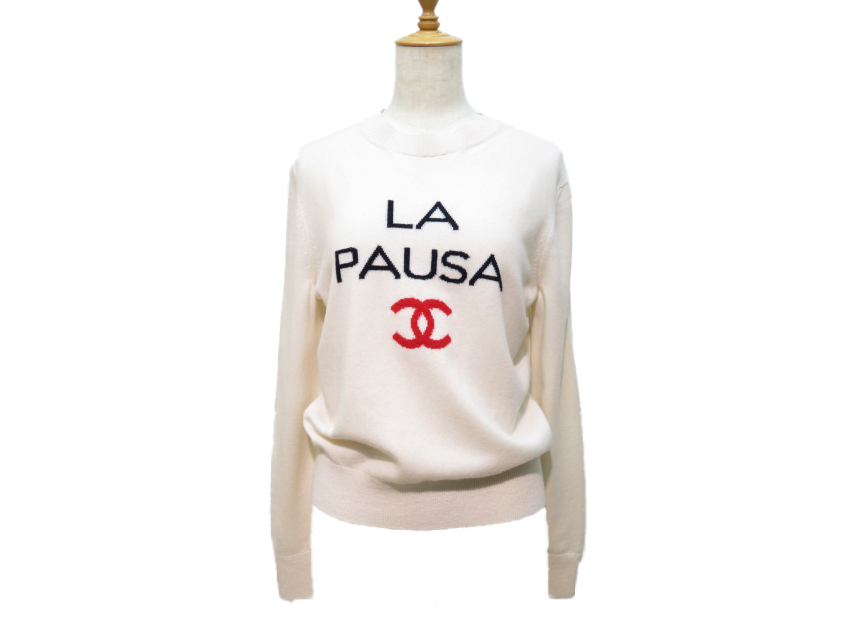 希少　大人気　CHANEL シャネル　カシミヤ　la pausa ニット　36 希少 大人気 CHANEL シャネル カシミヤ la pausa ニット 36 希少