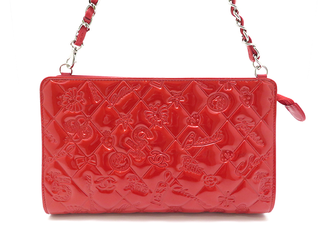 【値下げ】シャネル　アイコンライン　パテント カーフスキン エナメル　レッド 2023年 秋冬 新作 CHANEL シャネル サンダル レディース