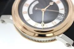 Breguet ブレゲ 腕時計 2010年並行品 マリーンII ラージデイト K18ピンクゴールド/ホワイトゴールド/ラバー グレー／シルバー文字盤 自動巻き【472】SJ