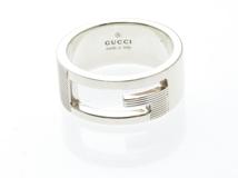 GUCCI　グッチ　ブランデッドGリング　シルバー　実寸約10.5号　約6.9g【430】2181000001674