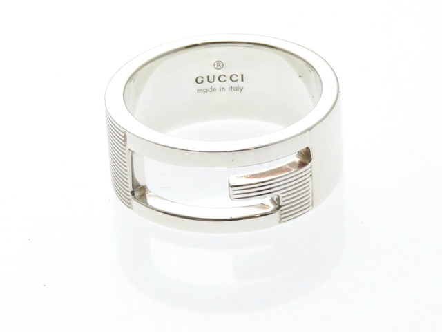 GUCCI グッチ ブランデッドGリング シルバー 実寸約10.5号 約6.9