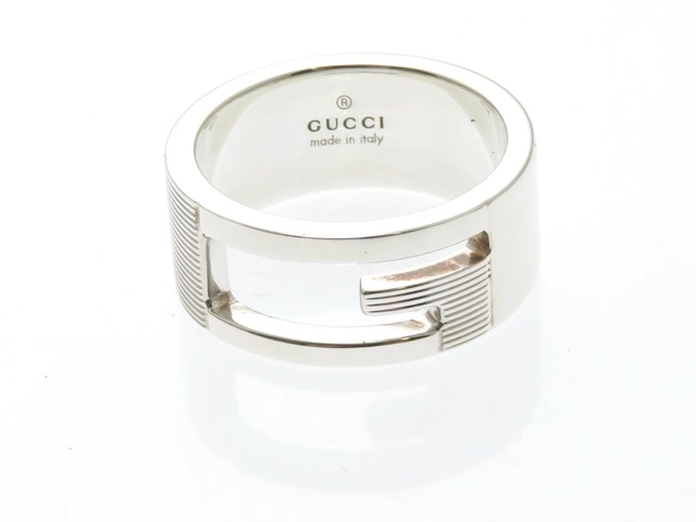 GUCCI グッチ ブランデッドGリング シルバー 実寸約10.5号 約6.9
