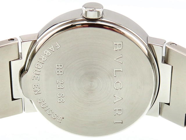BVLGARI ブルガリ　ブルガリブルガリ　BB23SS　ステンレススチール　ブラック文字盤　クオーツ　レディース時計　2143100509566【207】