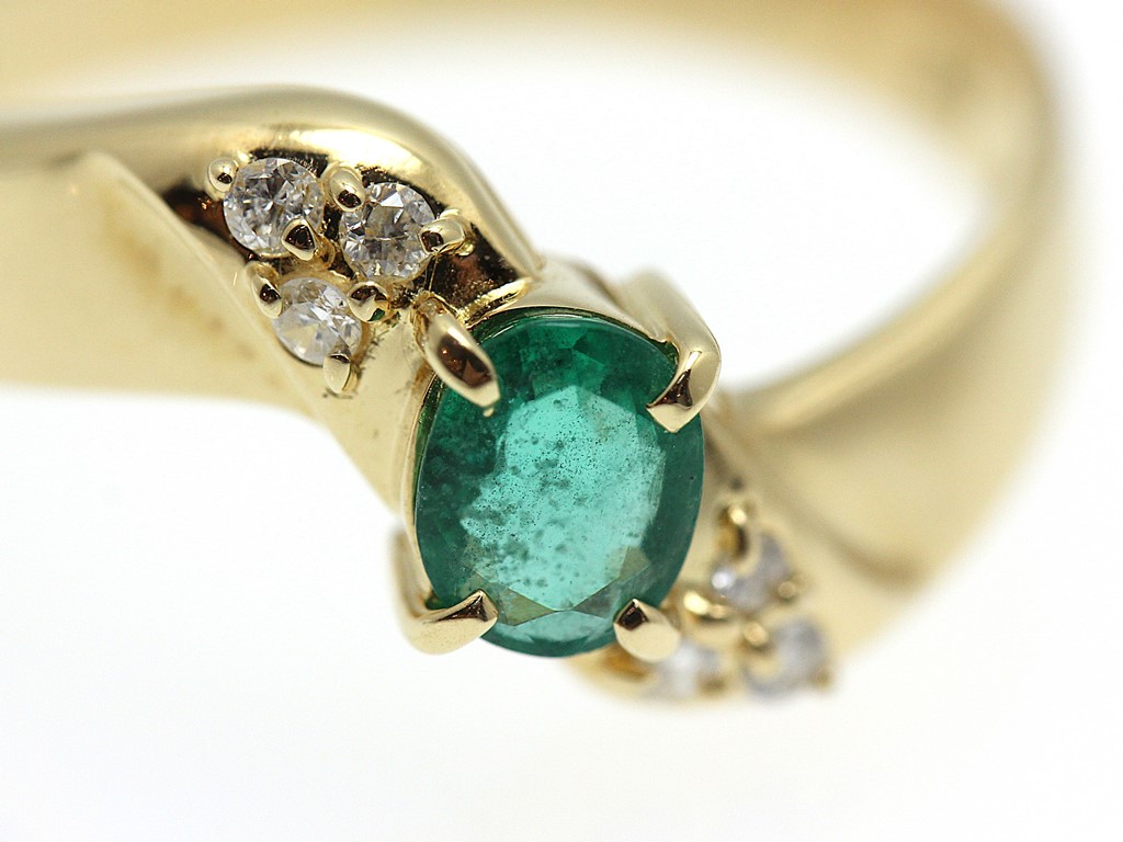 JEWELRY セイコージュエリー リング 日本サイズ約12号 K18 エメラルド