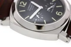 PANERAI パネライ 腕時計 2006年並行品 ルミノール パワーリザーブ PAM00090 ブラック文字盤 ステンレス／アリゲーター/ラバー 自動巻 【472】SJ
