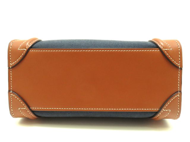 CELINE セリーヌ ラゲージナノショッパー ネイビー ブラウン