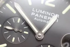 PANERAI パネライ 腕時計 2006年並行品 ルミノール パワーリザーブ PAM00090 ブラック文字盤 ステンレス／アリゲーター/ラバー 自動巻 【472】SJ